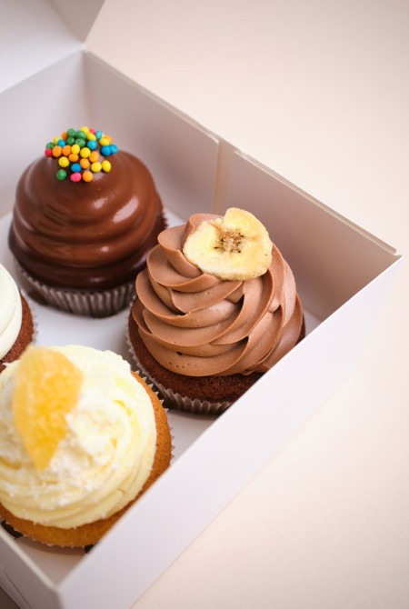 4-es cupcake válogatás díszdobozban 7 060 Ft