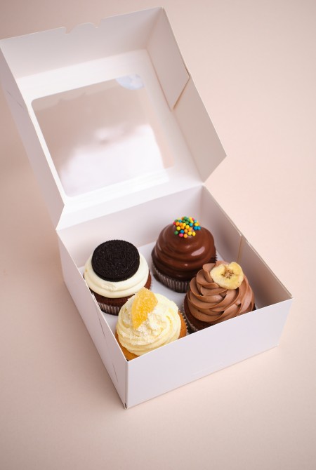 4-es cupcake válogatás díszdobozban 7 060 Ft
