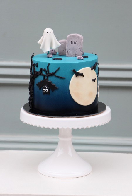 Kék Halloween torta