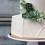 Geometrikus esküvői torta